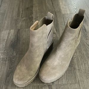 Taupe dolce vita slip on booties